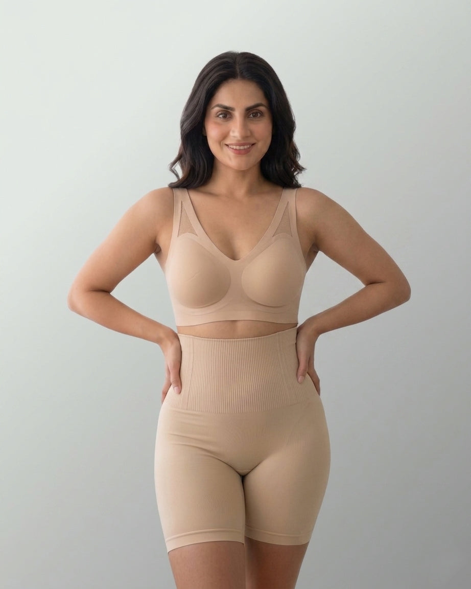 Seamless Minimzer Beige Bra - Classic Shaper Bundles