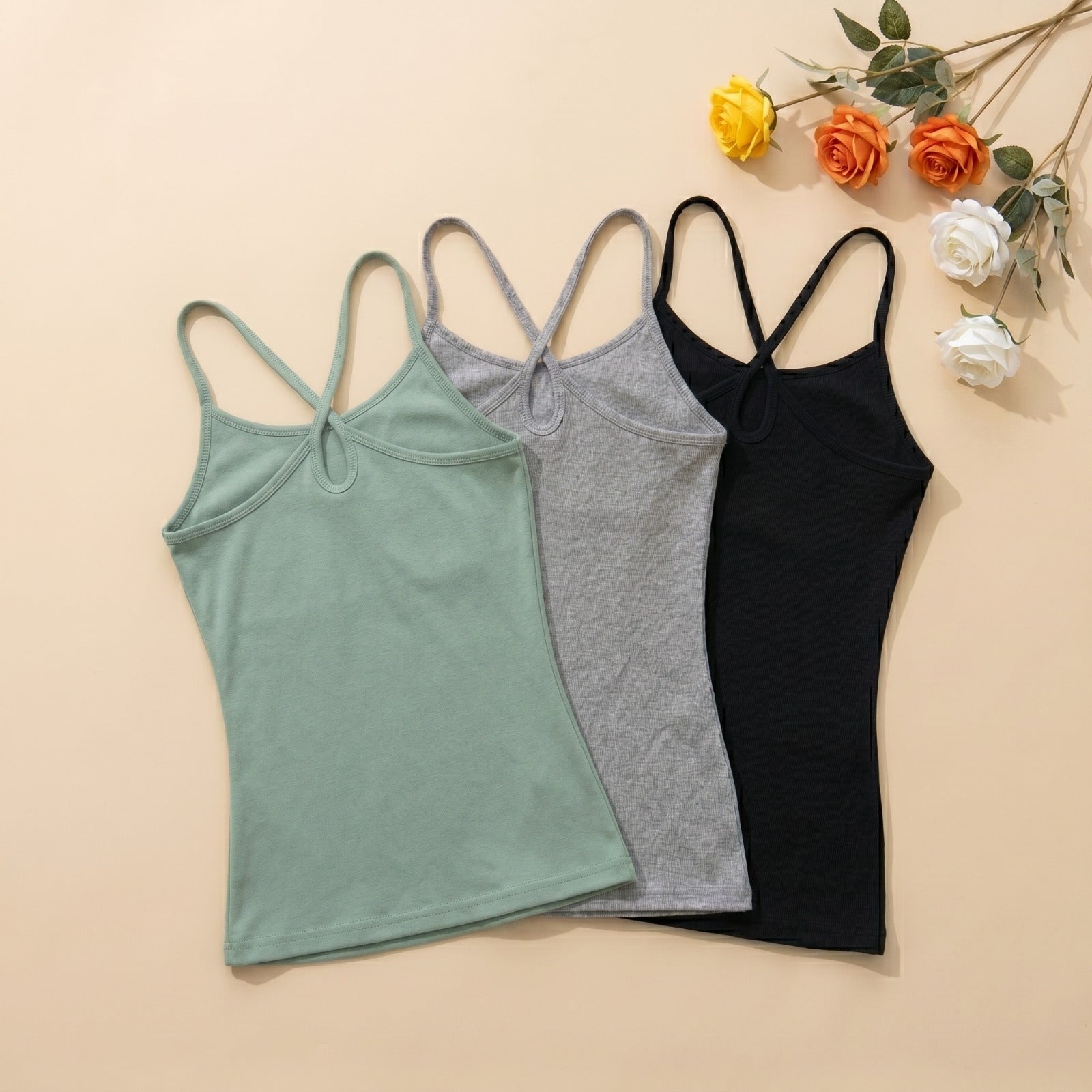 Pack of 3 — Cross Ribbed Tank Top