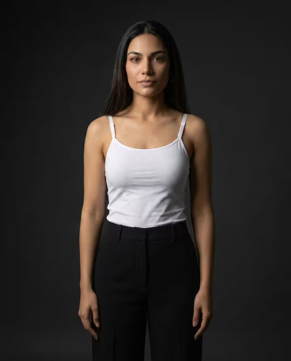 Spaghetti Strap Adjustable Tank Top - White