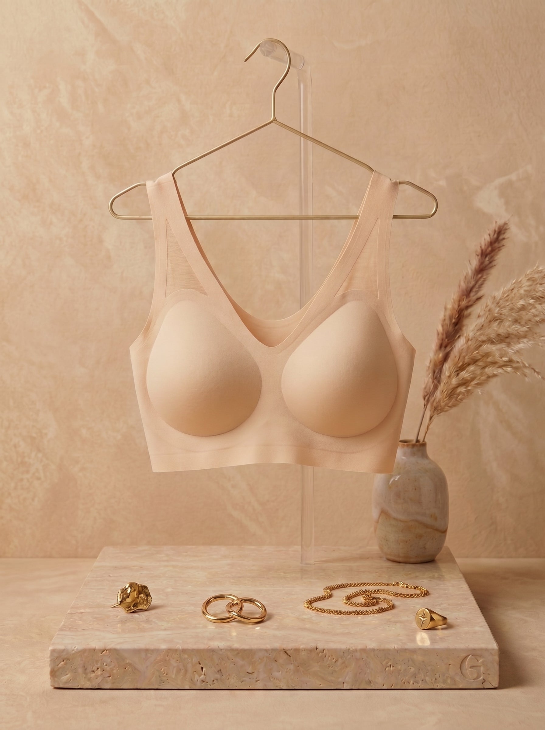Seamless Minimizer Bra - Beige